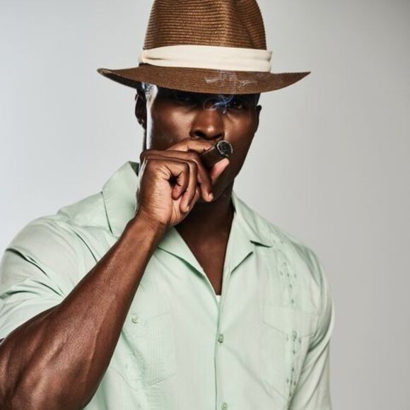 CUBAVERA MEN'S BLACK LINEN BLEND GUAYABERA SS BUTTON DOWN SHIRT - Picture 1 of 17